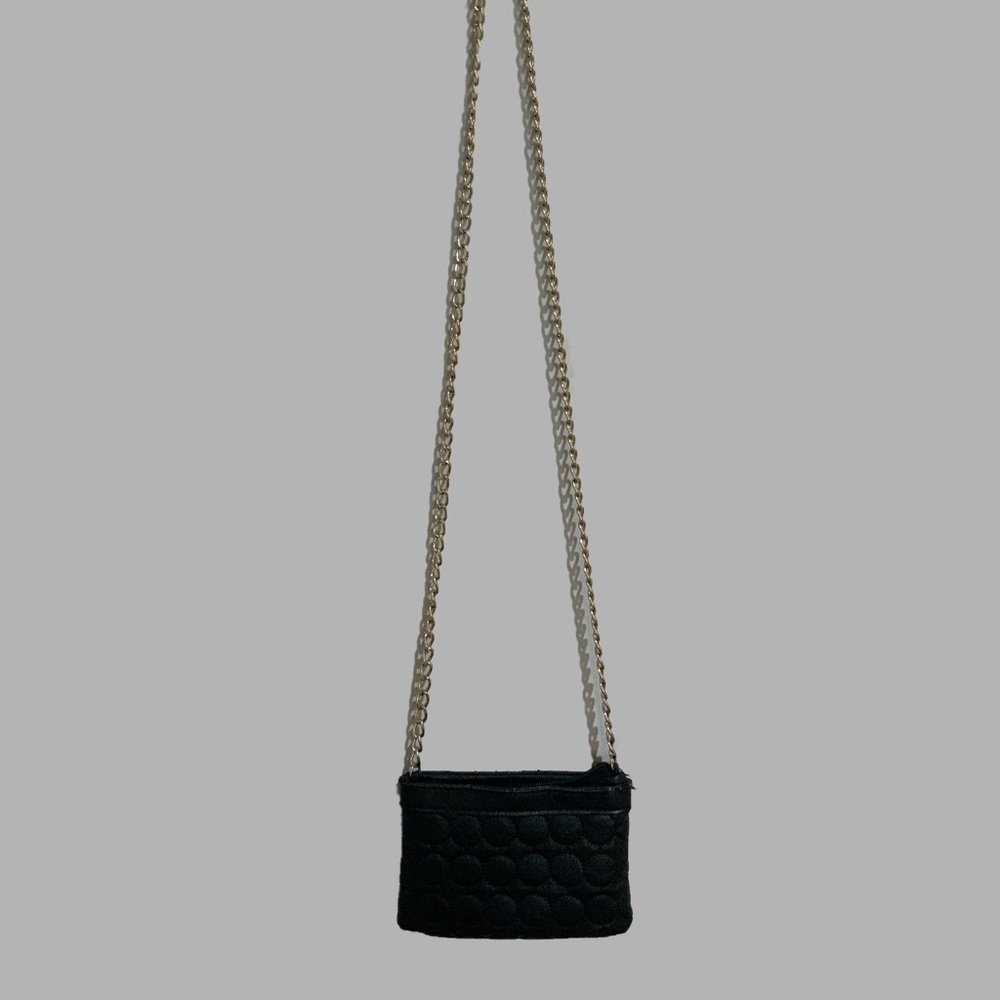 Y2K STYLE FAUX LEATHER CHAIN CROSSBODY BAG